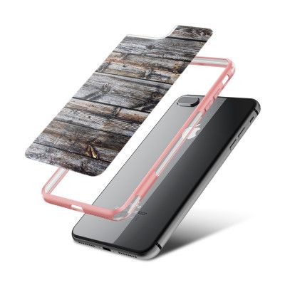 Fashion mobilskal till Apple iPhone 7 Plus - Rough wood