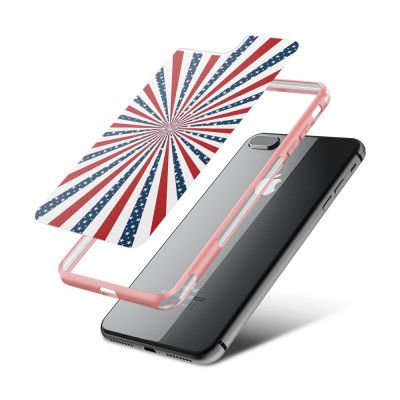 Fashion mobilskal till Apple iPhone 7 Plus - USA Stripes