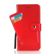 Glossy Plånboksfodral iPhone 7 Plus - Röd