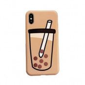 iPhone 7/8 Plus Mobilskal Boba Milk Tea Silikon - Brun