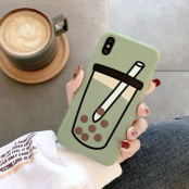 iPhone 7/8 Plus Mobilskal Boba Milk Tea Silikon - Grön