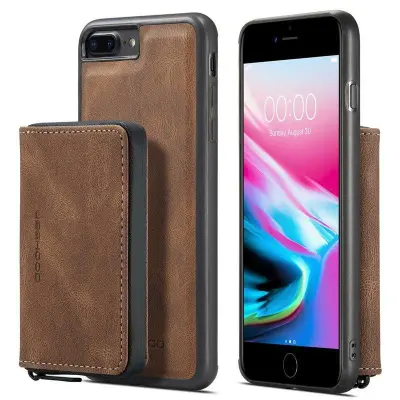JEEHOOD iPhone 7 Plus/8 Plus Mobilskal 2-i-1 Chockresistent Brun