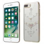 Kavaro Skal med Swarovski stenar till iPhone 7 Plus - Golden Heart