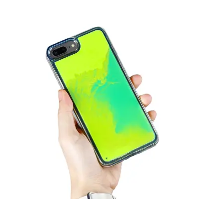Liquid Neon Sand skal till iPhone 7 Plus & iPhone 8 Plus - Grön