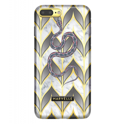 Marvêlle iPhone 7/8 Plus Magnetiskt Skal - Venomous Golden Leaves