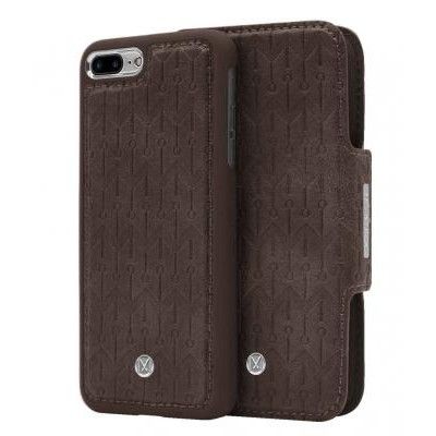 Marvêlle N°307 Plånboksfodral iPhone 7/8 Plus - DARK BROWN SIGN