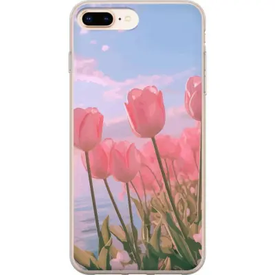 Mobilskal till Apple iPhone 7 Plus med Rosa Tulpaner