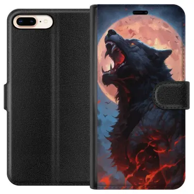 Plånboksfodral till Apple iPhone 7 Plus med Ylande varg