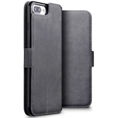 Qubits Genuine Plånboksfodral till iPhone 7/8 Plus - Grå