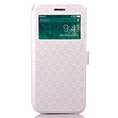 Rhombus Mobilfodral med fönster till iPhone 7/8 Plus - Vit