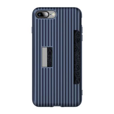 Rock mobilskal med kortplats till Apple iPhone 7 Plus - Blå