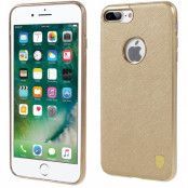 ShenGo Leather Skin TPU Cover (iPhone 7 Plus) - Guld