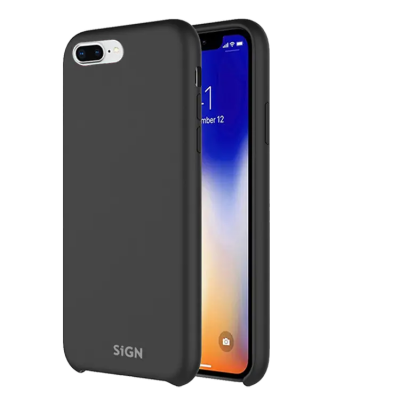 SiGN iPhone 7/8 Plus Skal Liquid Silicone - Svart