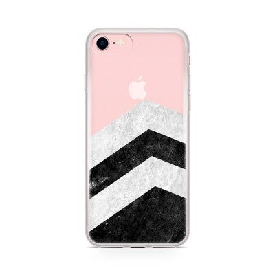Skal till Apple iPhone 7 Plus - Half marble black/grey