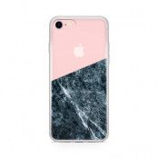Skal till Apple iPhone 7 Plus - Half marble dark grey