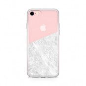 Skal till Apple iPhone 7 Plus - Half marble white
