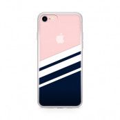 Skal till Apple iPhone 7 Plus - Half striped blue