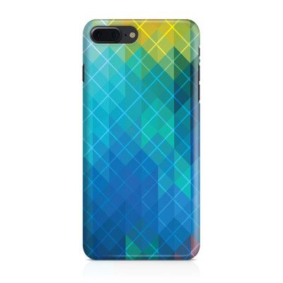 Skal till iPhone 7 Plus & iPhone 8 Plus - Blå kvadrater