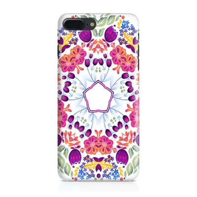 Skal till iPhone 7 Plus & iPhone 8 Plus - Blommor Hexagon