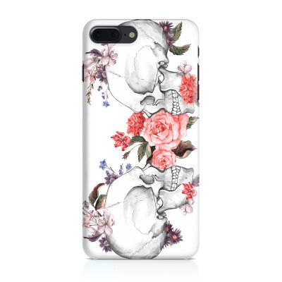 Skal till iPhone 7 Plus & iPhone 8 Plus - Dödskallar rosor