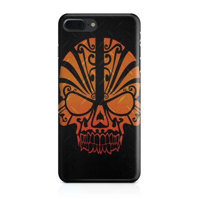 Skal till iPhone 7 Plus & iPhone 8 Plus - Dödskalle - Orange