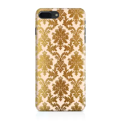 Skal till iPhone 7 Plus & iPhone 8 Plus - Damask - Guld/Persika
