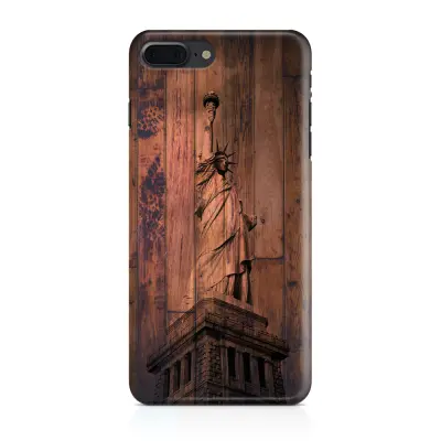 Skal till iPhone 7 Plus & iPhone 8 Plus - Frihetsgudinnan trä
