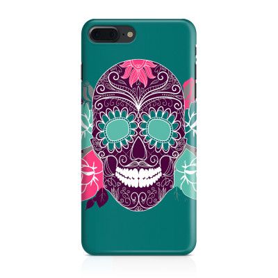 Skal till iPhone 7 Plus & iPhone 8 Plus - Glad dödskalle - Grön