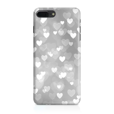 Skal till iPhone 7 Plus & iPhone 8 Plus - Hjärtan - Grå