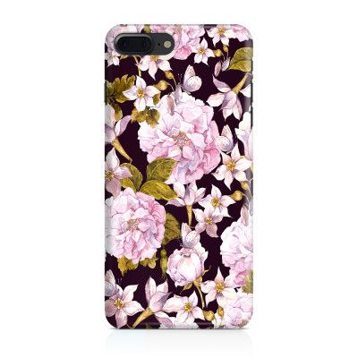 Skal till iPhone 7 Plus & iPhone 8 Plus - Hortensia - Svart