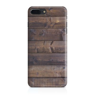 Skal till iPhone 7 Plus & iPhone 8 Plus - Mörkbetsade plank