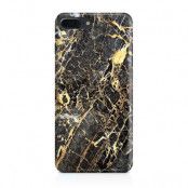 Skal till iPhone 7 Plus & iPhone 8 Plus - Marble - Svart/Gul