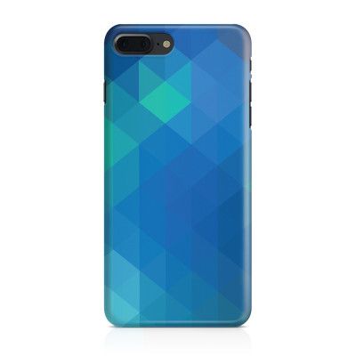 Skal till iPhone 7 Plus & iPhone 8 Plus - Polygon - Blå