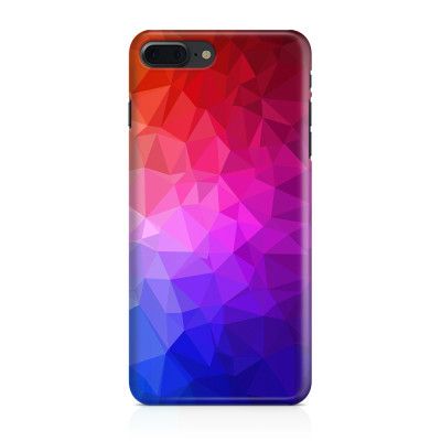Skal till iPhone 7 Plus & iPhone 8 Plus - Polygon - Blå/Lila/Röd