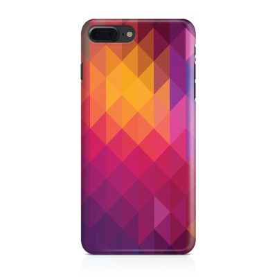 Skal till iPhone 7 Plus & iPhone 8 Plus - Polygon - Gul/Rosa