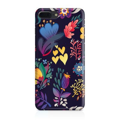 Skal till iPhone 7 Plus & iPhone 8 Plus - Retro blommor
