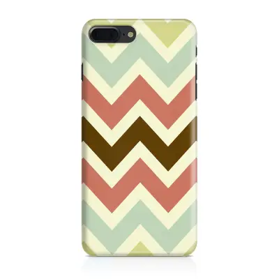 Skal till iPhone 7 Plus & iPhone 8 Plus - Retro ränder - Brun