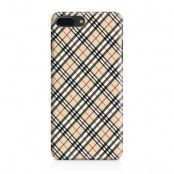 Skal till iPhone 7 Plus & iPhone 8 Plus - Rutig diagonal - Beige