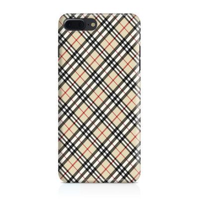Skal till iPhone 7 Plus & iPhone 8 Plus - Rutig diagonal - Beige