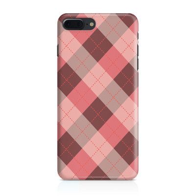 Skal till iPhone 7 Plus & iPhone 8 Plus - Rutig - Rosa/Grå