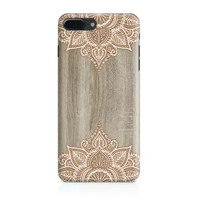 Skal till iPhone 7 Plus & iPhone 8 Plus - Trä - Mandala