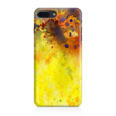 Skal till iPhone 7 Plus & iPhone 8 Plus - Vattenfärg - Gul/Blå