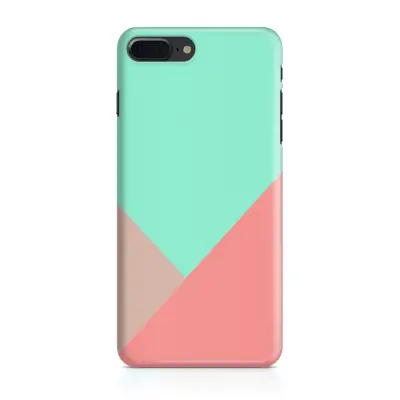 Skal till iPhone 7 Plus & iPhone 8 Plus - Vinklar - Turkos/Rosa