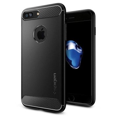 SPIGEN Rugged Armor mobilskal iPhone 7 Plus & iPhone 8 Plus Svart