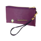 Stor mobilväska med dragkedja och handrem (LILA)