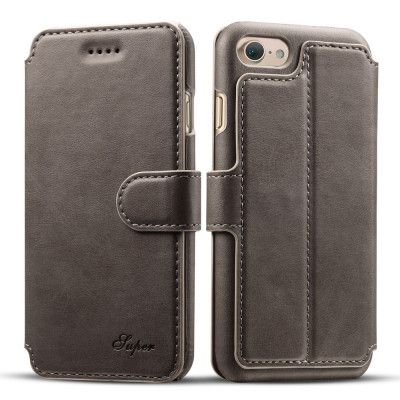 Super Plånboksfodral till iPhone 7 Plus - Grå