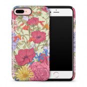 Tough mobilskal till Apple iPhone 7 Plus - Blommor - Beige