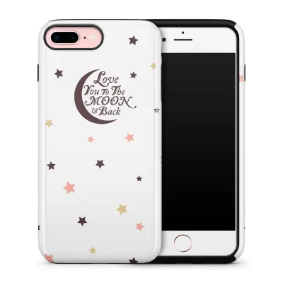 Tough mobilskal till Apple iPhone 7 Plus - Love you to the moon and back - Brun