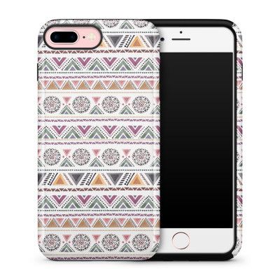 Tough mobilskal till Apple iPhone 7 Plus - Mönster - Vit/Lila