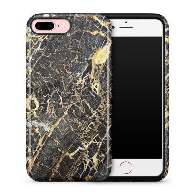 Tough mobilskal till Apple iPhone 7 Plus - Marble - Svart/Gul